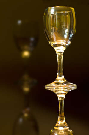 Wine glass reflectionsの写真素材