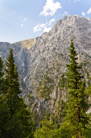Peaks of Samaria gorge, central part of Crete islandの写真素材