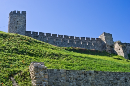 A view at Kalemegdan fortress from below, Belgrade, Serbiaのeditorial素材