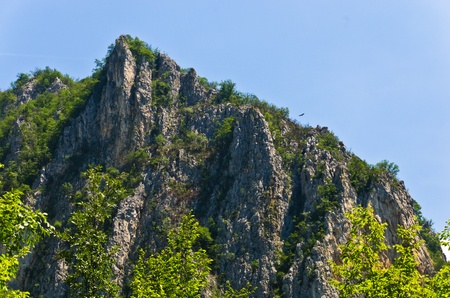 Path to the Eagle s nest,  Trenjica gorge,  west Serbiaの写真素材