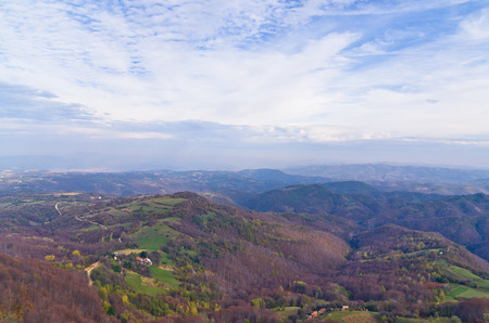 Homolje mountains landscape on a sunny autumn day, east Serbiaの写真素材