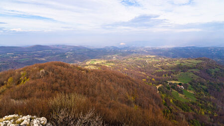Homolje mountains landscape on a sunny autumn day, east Serbiaの写真素材