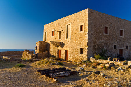 Inside Fortezza, old venetian fortress, Rethymno, island of Crete, Greeceのeditorial素材