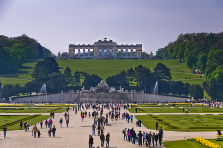 Gloriette building at the top of Schenbrunn park and palace in Vienna, Austriaのeditorial素材