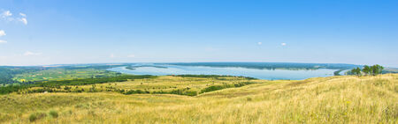Panorama and landscape near Danube river in Serbiaの写真素材