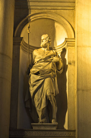 Sculpture inside San Giorgio Maggiore church in Venice, Italyのeditorial素材