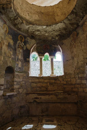 Architectural details inside Saint Nicholas church in Myra, place where Saint Nicholas died and burried in Turkeyの写真素材