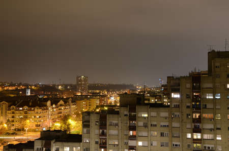 Night view of city lights.の写真素材