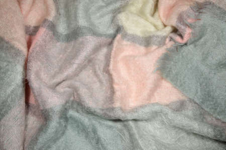 Woolen blanket as a backgroundの写真素材