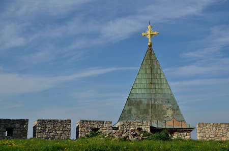 A roof of medieval church in the Kalamegdan fortress in the Serbian capital Belgradeのeditorial素材