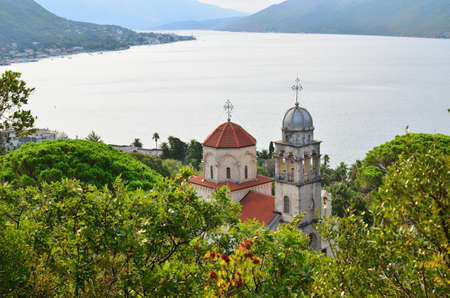 Savina monastery in a lush summer landscapeの写真素材