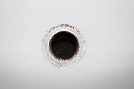 Old hole for a chimney in a wall - close-up
