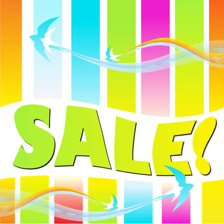 colorful spring sale bannerのイラスト素材