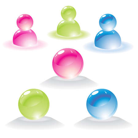 glossy web elementsのイラスト素材