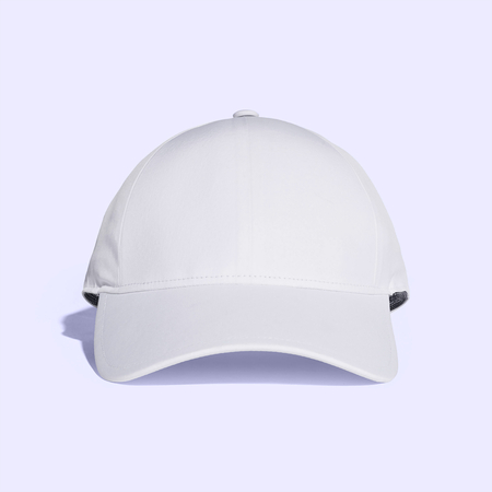 Ghost White Baseball Cap Mock upの写真素材