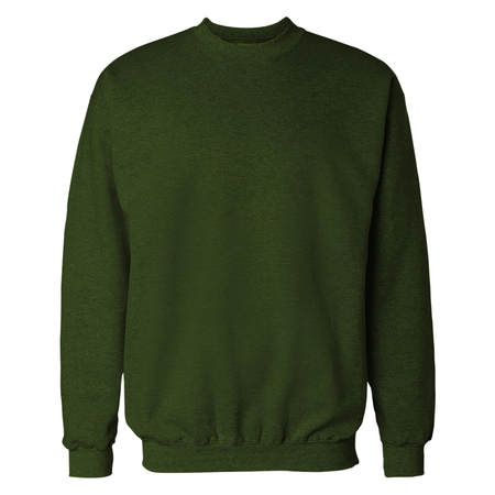 Dark Olive Green Crewneck Sweat Shirt Mockupの写真素材