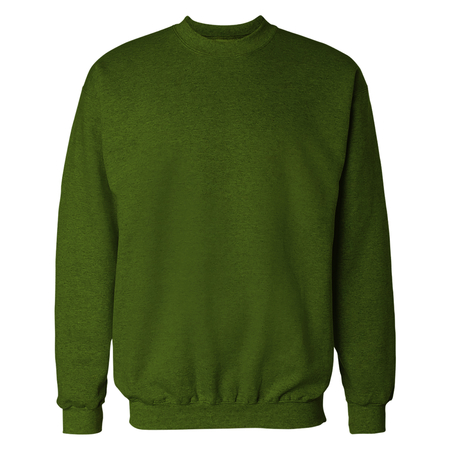 Olive Drab Crewneck Sweat Shirt Mockupの写真素材