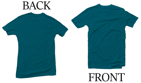 Marbled Galapagos Blue Back Front Mock Up Tshirtの写真素材