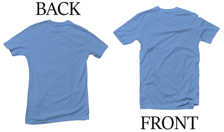 Carolina Blue Back Front Mock Up Tshirtの写真素材