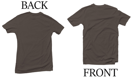 Olive Grey Back Front Mock Up Tshirtの写真素材
