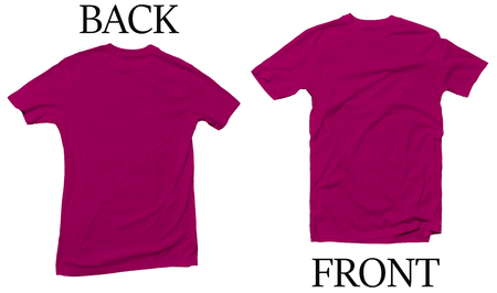 Pink Antique Heliconia Back Front Mock Up Tshirtの写真素材
