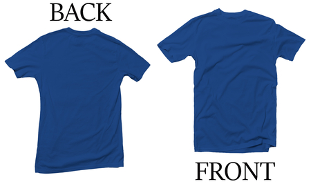 Marbled Royal Blue Back Front Mock Up Tshirtの写真素材