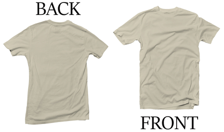 White Natural Back Front Mock Up Tshirtの写真素材