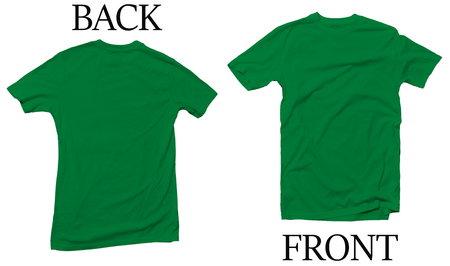 Antique Irish Green Back Front Mock Up Tshirtの写真素材