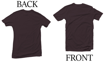 Dark Chocolate Back Front Mock Up Tshirtの写真素材