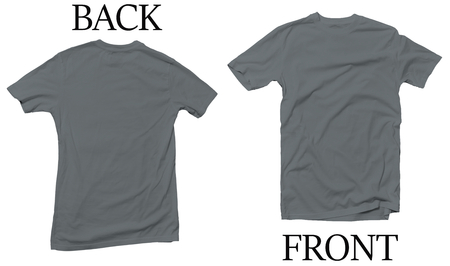 Gravel Grey Back Front Mock Up Tshirtの写真素材