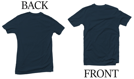 Blue Dusk Back Front Mock Up Tshirtの写真素材