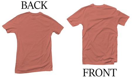 Brown Crabapple Back Front Mock Up Tshirtの写真素材
