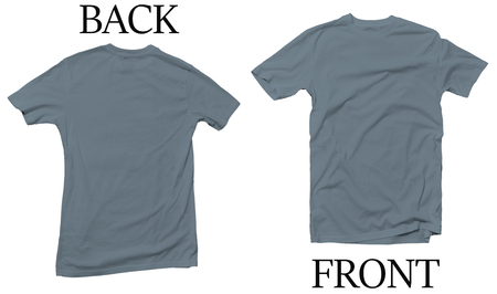 Stone Blue Back Front Mock Up Tshirtの写真素材