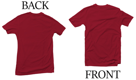 Antique Cherry Red Back Front Mock Up Tshirtの写真素材