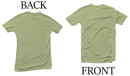 Yellow Pistachio Back Front Mock Up Tshirtの写真素材