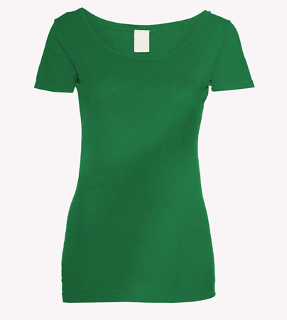 Green Amazon Cotton Scoop Mock Upの写真素材