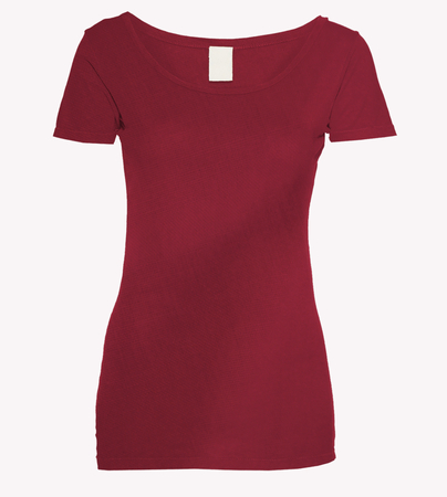 Rumba Red Cotton Scoop Mock Upの写真素材