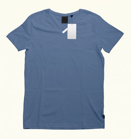 Beautiful V-Neck T-shirt mock-up to showcase your t-shirt designs. With these free mock up templates you donât have to wait for your artwork to be done, by simply pasting your graphic into this mock up.の写真素材