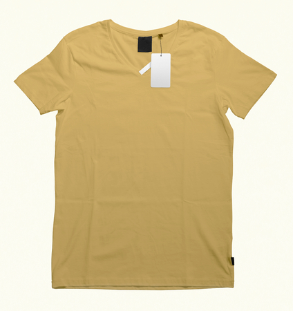 Beautiful V-Neck T-shirt mock-up to showcase your t-shirt designs. With these free mock up templates you donât have to wait for your artwork to be done, by simply pasting your graphic into this mock up.の写真素材