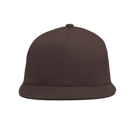 A modern Snapback Front Cap MockUp In Chicory Coffee Color to help you present your hat designs beautifully. You can customize almost everything in this hat mockup to match your cap design.の写真素材
