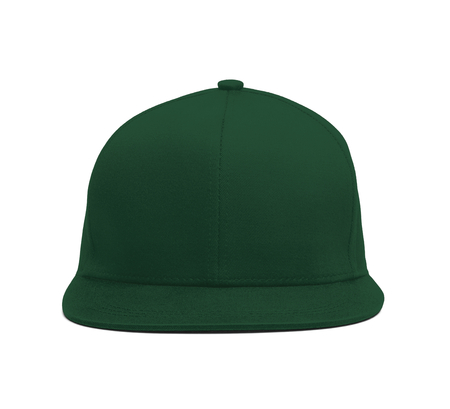 A modern Snapback Front Cap MockUp In Green Eden Color to help you present your hat designs beautifully. You can customize almost everything in this hat mockup to match your cap design.の写真素材