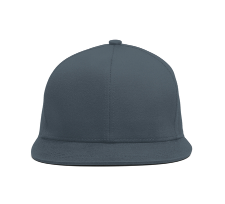 A modern Snapback Front Cap MockUp In Stormy Weather Color to help you present your hat designs beautifully. You can customize almost everything in this hat mockup to match your cap design.の写真素材