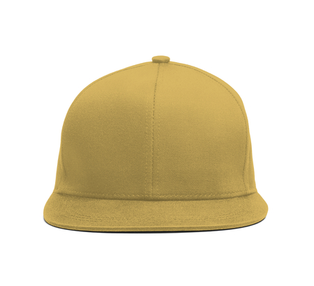 A modern Snapback Front Cap MockUp In Misted Yellow Color to help you present your hat designs beautifully. You can customize almost everything in this hat mockup to match your cap design.の写真素材