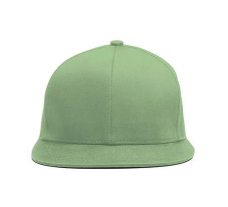 A modern Snapback Front Cap MockUp In Nile Green Color to help you present your hat designs beautifully. You can customize almost everything in this hat mockup to match your cap design.の写真素材