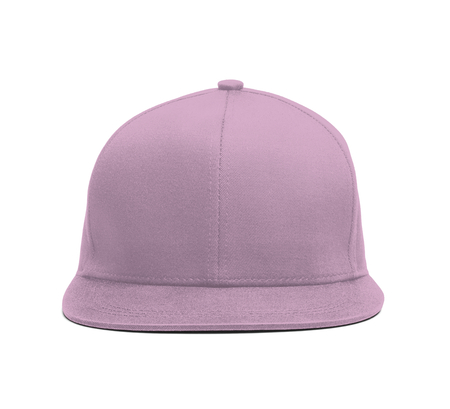 A modern Snapback Front Cap MockUp In Pink Lavender Color to help you present your hat designs beautifully. You can customize almost everything in this hat mockup to match your cap design.の写真素材