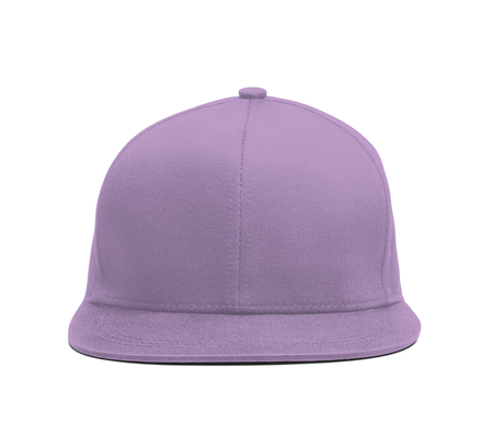 A modern Snapback Front Cap MockUp In Crocus Petal Color to help you present your hat designs beautifully. You can customize almost everything in this hat mockup to match your cap design.の写真素材