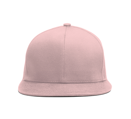 A modern Snapback Front Cap MockUp In Rose Quartet Color to help you present your hat designs beautifully. You can customize almost everything in this hat mockup to match your cap design.の写真素材