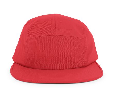 A modern Cool Guy Cap Mock Up In Flame Scarlet Color to help you present your hat designs beautifully. You can customize almost everything in this hat mockup to match your cap design.の写真素材