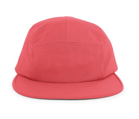 A modern Cool Guy Cap Mock Up In Red Cayenne Color to help you present your hat designs beautifully. You can customize almost everything in this hat mockup to match your cap design.の写真素材