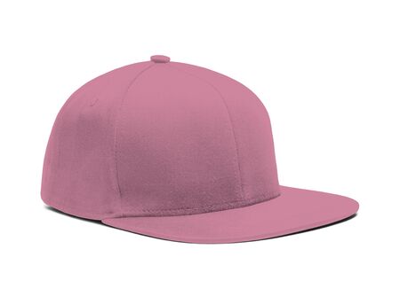 A highly dimension Side View Snapback Cap Mock Up In Cashmere Rose Color to help you present your hat designs beautifully. You can customize almost everything in this modern mockup to match your cap design.の写真素材